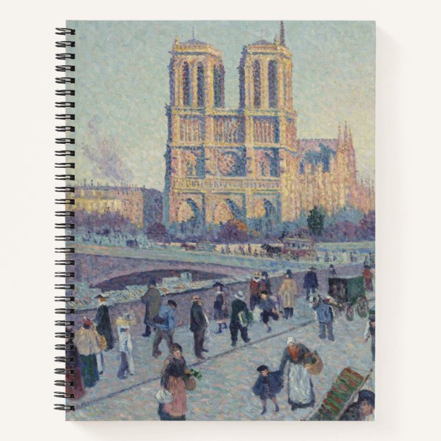 Notre Dame Cathedral Paris - Klassische Malerei Notizbuch (Vorderseite)