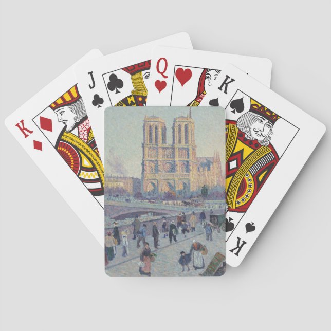 Notre Dame Cathedral Paris - Klassische Malerei Spielkarten (Rückseite)