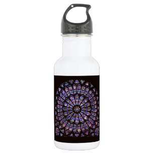 Notre Dame Cathedral Paris Rose Window Edelstahlflasche