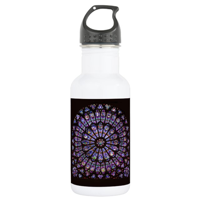 Notre Dame Cathedral Paris Rose Window Edelstahlflasche (Vorderseite)