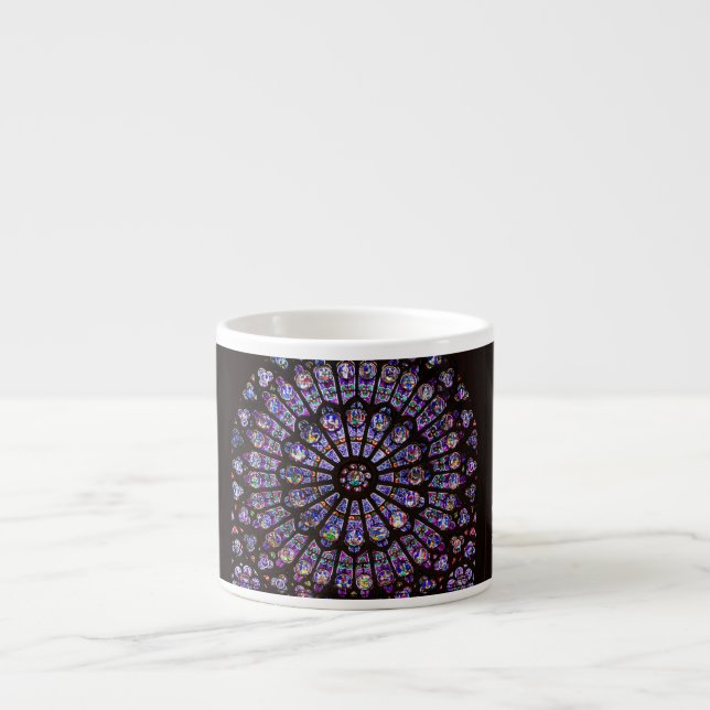 Notre Dame Cathedral Paris Rose Window Espressotasse (Vorderseite)
