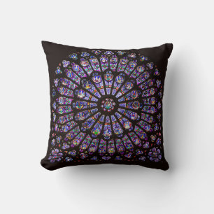 Notre Dame Cathedral Paris Rose Window Kissen