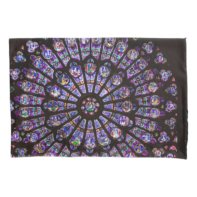 Notre Dame Cathedral Paris Rose Window Kissenbezug (Vorderseite)