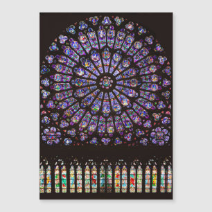 Notre Dame Cathedral Paris Rose Window Magnetkarte