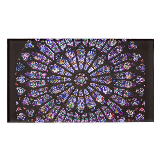 Notre Dame Cathedral Paris Rose Window Namenschild (Vorderseite)