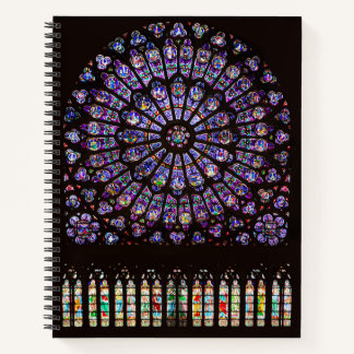 Notre Dame Cathedral Paris Rose Window Notizbuch