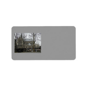Notre Dame Church Address Label Adressaufkleber