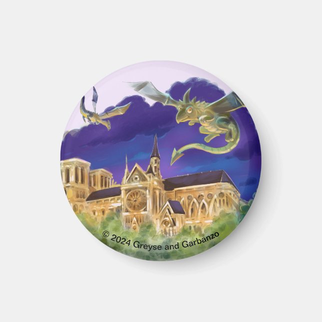 Notre-Dame Circle Magnet (verschiedene Größen) (Vorne)