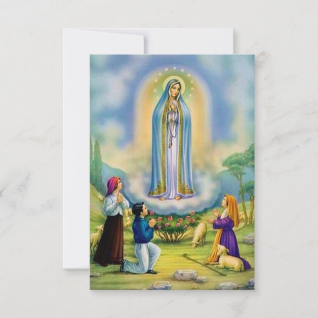 Notre-Dame de Fatima Carte de prière de décennie d (Devant)