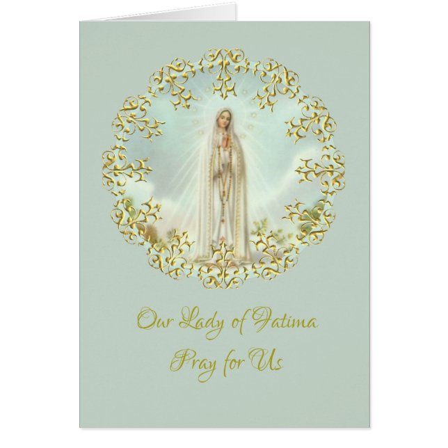 NOTRE DAME DE FATIMA GOLDEN LACE WREATH (Devant)