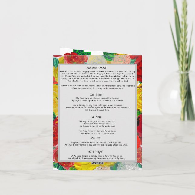 Notre-Dame de Fatima - J'ai prié pour vous Carte (Dos)