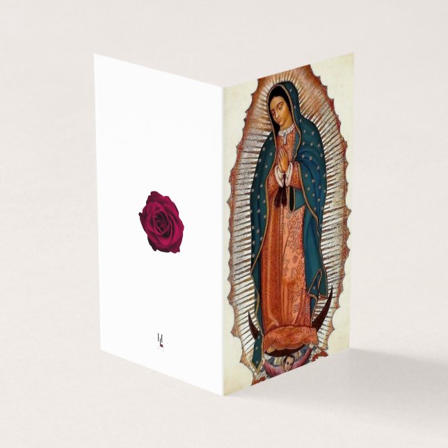 Notre Dame de Guadalupe Condolence Merci Cartes (Outside)