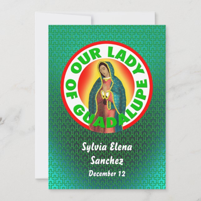 Notre-Dame de Guadalupe invitation (Devant)