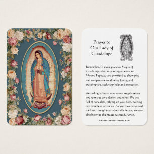 Notre-Dame de Guadalupe Prière Carte Sainte