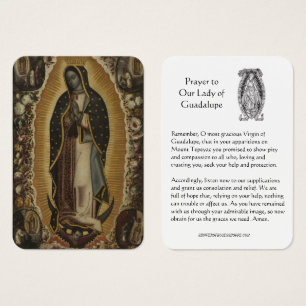 Notre-Dame de Guadalupe Prière Carte Sainte