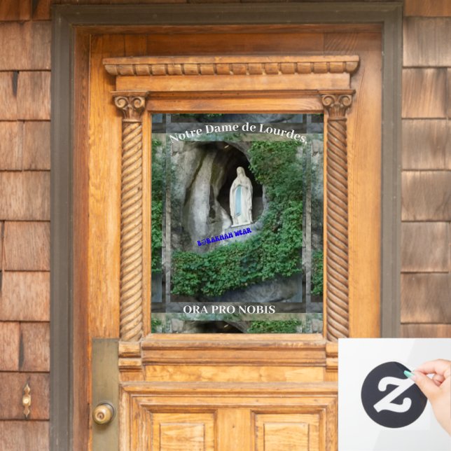 Notre Dame de Lourdes Fensteraufkleber (Haustür)