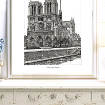 Notre Dame de Paris 12"x16" Poster