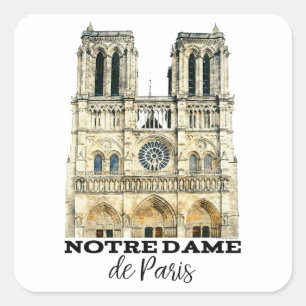 Notre-Dame de Paris-Andenken-Frankreich-Kathedrale Quadratischer Aufkleber