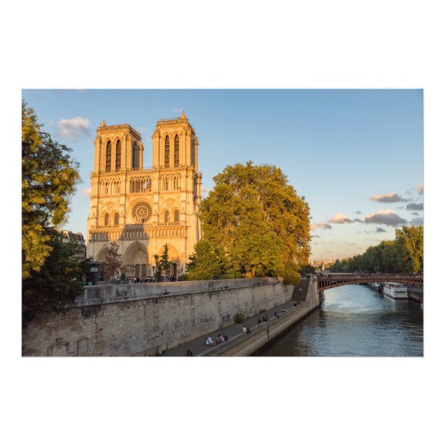 Notre Dame de Paris at Golden Hour - Paris, Frankr Fotodruck (Vorne)