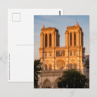 Notre Dame de Paris at Golden Hour - Paris, Frankr Postkarte