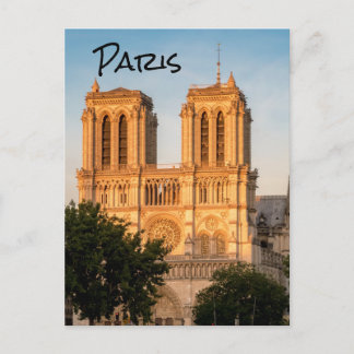Notre Dame de Paris at Golden Hour - Paris, Frankr Postkarte