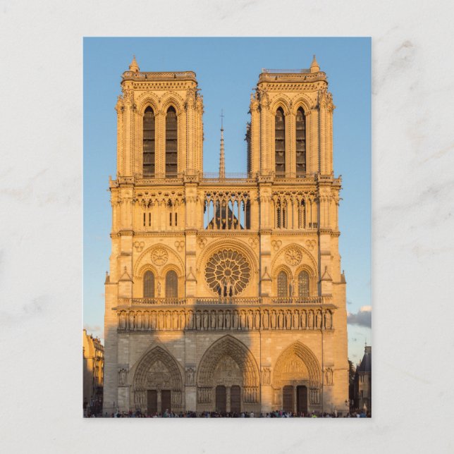 Notre Dame de Paris at Golden Hour - Paris, Frankr Postkarte (Vorderseite)