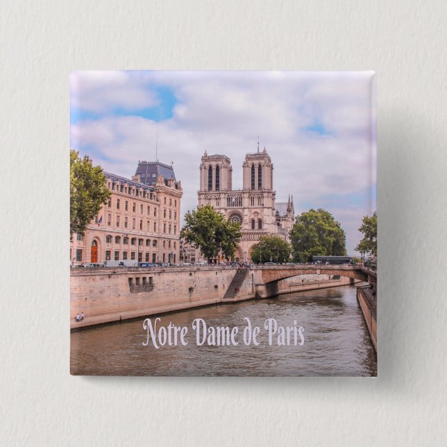 Notre Dame de Paris Frankreich Katholische Kathedr Button (Vorderseite)