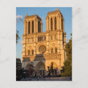 Notre Dame de Paris in der goldenen Stunde - Paris Postkarte