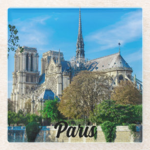 Notre Dame de Paris in Frankreich Glasuntersetzer