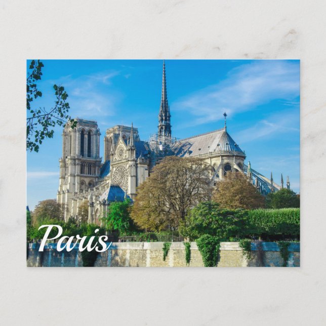 Notre Dame de Paris in Frankreich Postkarte (Vorderseite)