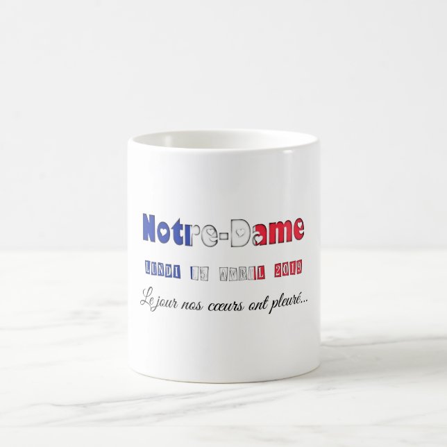 Notre-Dame de Paris Lundi 15 Avril 2019 Frankreich Kaffeetasse (Mittel)