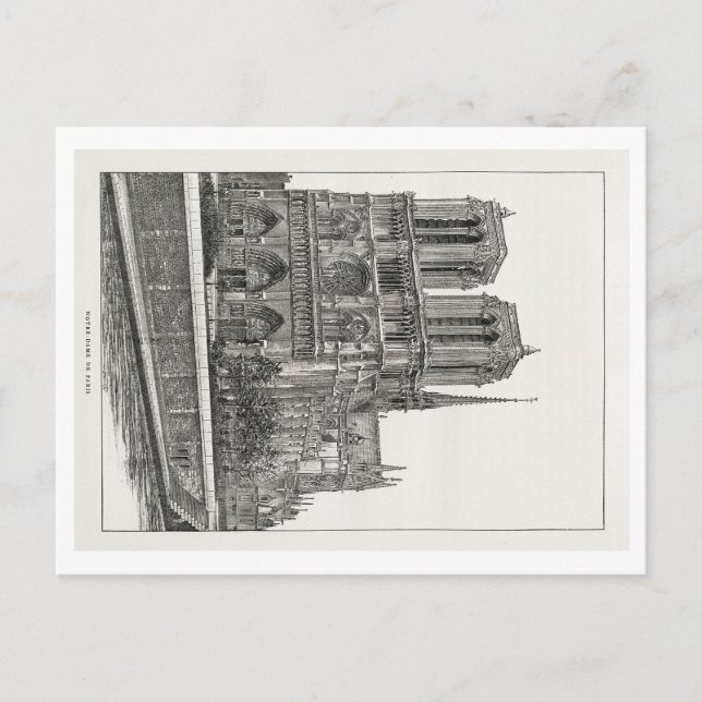 Notre Dame de Paris Postcard + Umschlag Postkarte (Vorderseite)