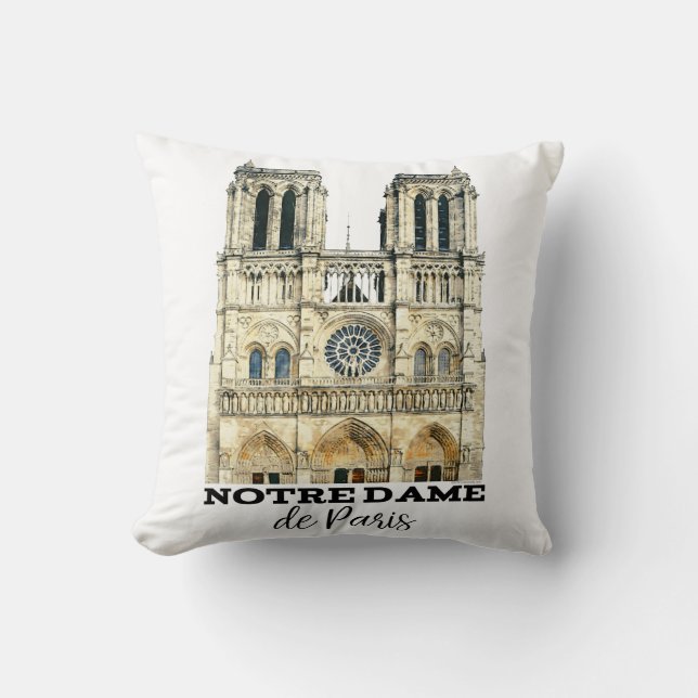 Notre-Dame de Paris Souvenir Frankreich Kathedrale Kissen (Vorderseite)