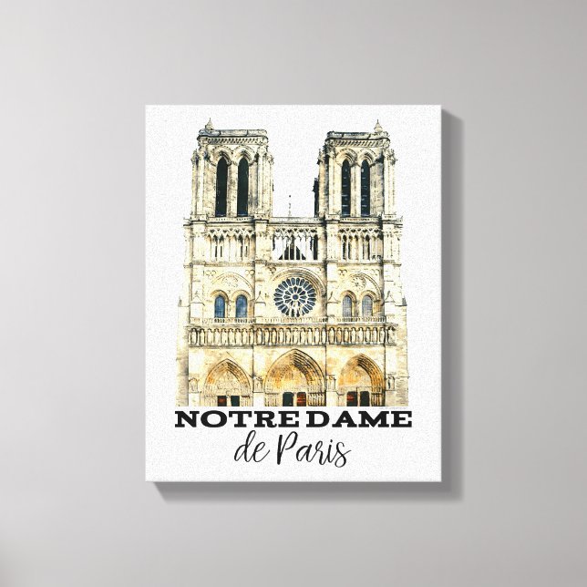 Notre-Dame de Paris Souvenir Frankreich Kathedrale Leinwanddruck (Vorderseite)