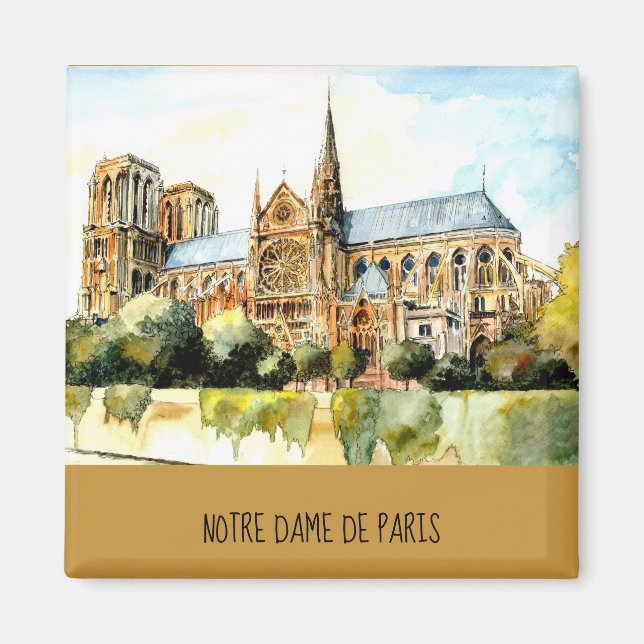 Notre Dame De Paris Travel Foto Text Kühlschrank h Magnet (Vorne)