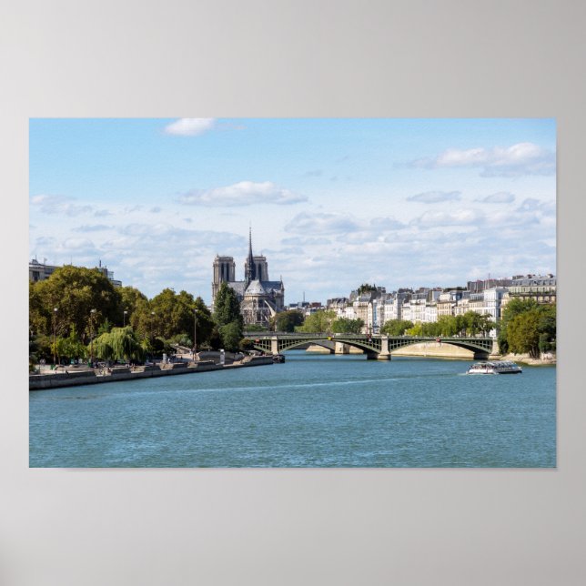 Notre Dame de Paris und Seine - Frankreich Poster (Vorne)