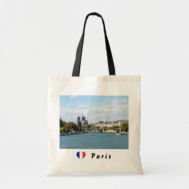Notre Dame de Paris und Seine - Frankreich Tragetasche (Vorne)