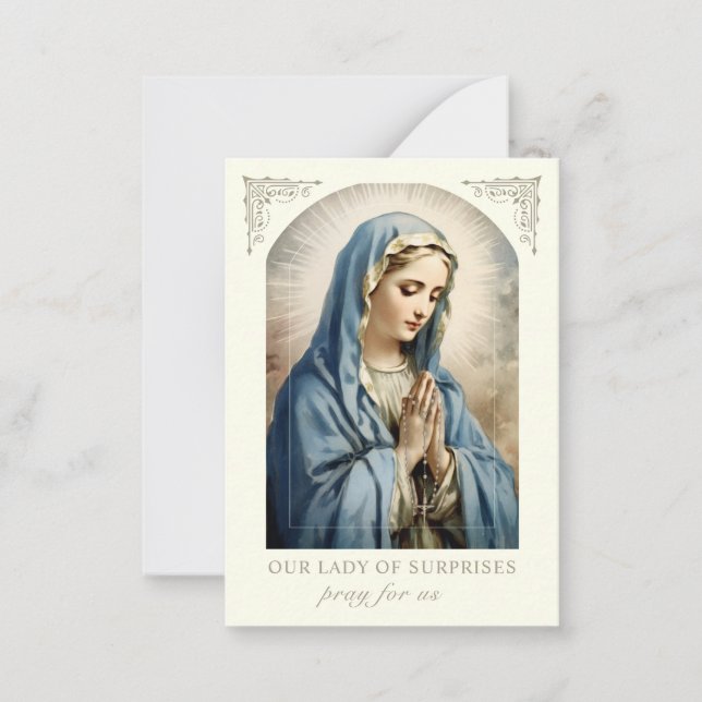 Notre Dame des Surprises Prière Carte Sainte catho (Devant)