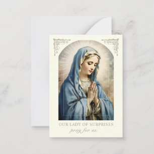 Notre Dame des Surprises Prière Carte Sainte catho