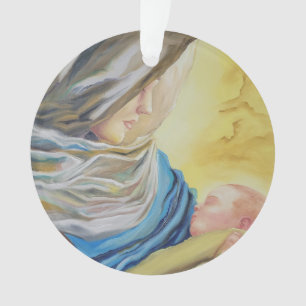 Notre Dame du Silence tenant le bébé Jésus