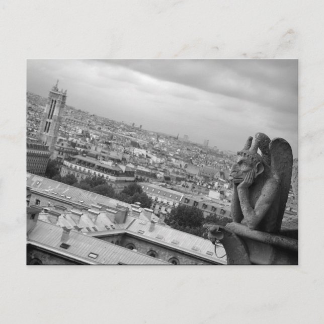 Notre Dame Gargoyle Postcard Postkarte (Vorderseite)