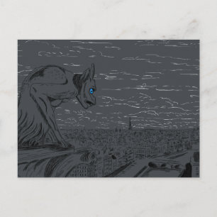 Notre Dame Gargoyle Postkarte