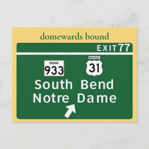 Notre-Dame-Highway-Exit-Postkarte Postkarte