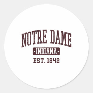 Notre Dame Indiana in Vintager athletischer Varsit Runder Aufkleber