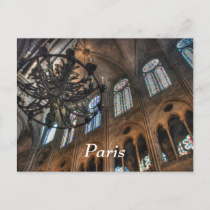 Notre Dame Interior Postkarte