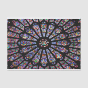 Notre-Dame-Kathedrale Buntes festes Glas Seidenpapier