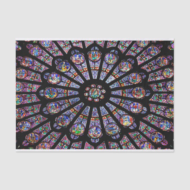 Notre-Dame-Kathedrale Buntes festes Glas Seidenpapier (Vorderseite)