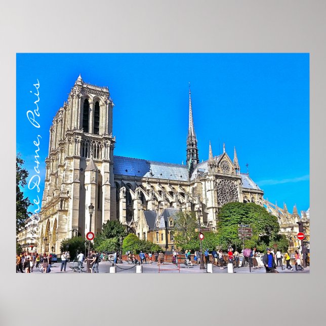 Notre Dame Kathedrale Foto Abbildung. Poster (Vorne)