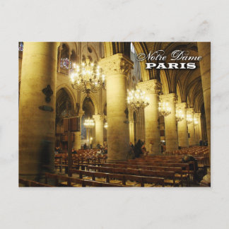Notre Dame Kathedrale (innen), Paris, Frankreich Postkarte