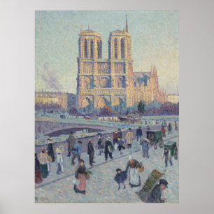 Notre Dame Kathedrale Paris Frankreich Gemälde Poster